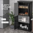 thumbnail image 4 of HOMCOM Garde-Manger de Cuisine Autoportant de 72 Pouces, Armoire Buffet, Noir, 4 of 10