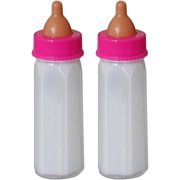 HLONK 2PC Milk Doll Bottle With Disappearing Liquid Milk Baby Bottle Toy Disappearing Milk Doll Bottle For Kids Great Gift For Little Girls