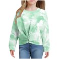 thumbnail image 4 of Posijego Chandail en Molleton pour Petite Fille, Col Rond, Manches Longues, Torsade devant, Crop Top Athlétique, 4 of 7
