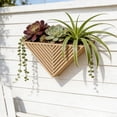 thumbnail image 4 of Komiseup Creativness Triangular Wooden Wall Mounted Plants Stand And Shelving Unit Wooden Plants Stand For Home Decor, 4 of 6