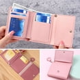 thumbnail image 2 of Portefeuille Porte-Monnaie Court pour Femmes Dames Petit Portefeuille en Cuir PU Porte-Cartes Pliant C3A7, 2 of 9