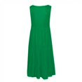 thumbnail image 4 of TIMIFIS Robe Midi d'Été Décontractée Unie Sans Manches pour Femme Grande Taille, Blouse Fluide de Plage et de Fête, 4 of 6