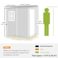 thumbnail image 3 of Outsunny Abri de Rangement Extérieur Adossé 4 x 5 Pi en Plastique pour Outils de Jardin, 3 of 10