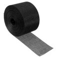 thumbnail image 1 of Unique Bargains 2 Inch x 11 Yards Jute Crafts Party Wrapping Decoration Burlap Fabric Ribbon Black, 1 of 6