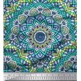 thumbnail image 1 of Soimoi Poly Georgette Fabric Mandala Kaleidoscope Print Fabric by The Yard 42 Inch Wide, 1 of 3