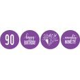 thumbnail image 2 of Darling Souvenir 190 Pcs Naughty Ninety Birthday Theme Stickers chocolate Labels-Purple, 2 of 2