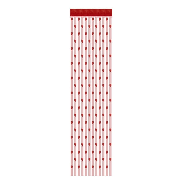 Binwennn Rideau de Douche Lumières 8 Pieds Rideaux Rideaux Assombrissants Porte Fenêtre Séparateur Corde 50x2 00cm Rideau Rideau Voilage Cœur Maison