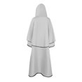 thumbnail image 2 of yingyy Halloween Cloak Hooded Scary Cape Solid Color Robe Costume Carnival White S, 2 of 6