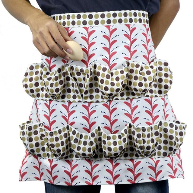 TIMIFIS Dish Towel Fashion Collecting Apron Pockets Holds Chicken Farm Home Apron Kitchen Gadgets