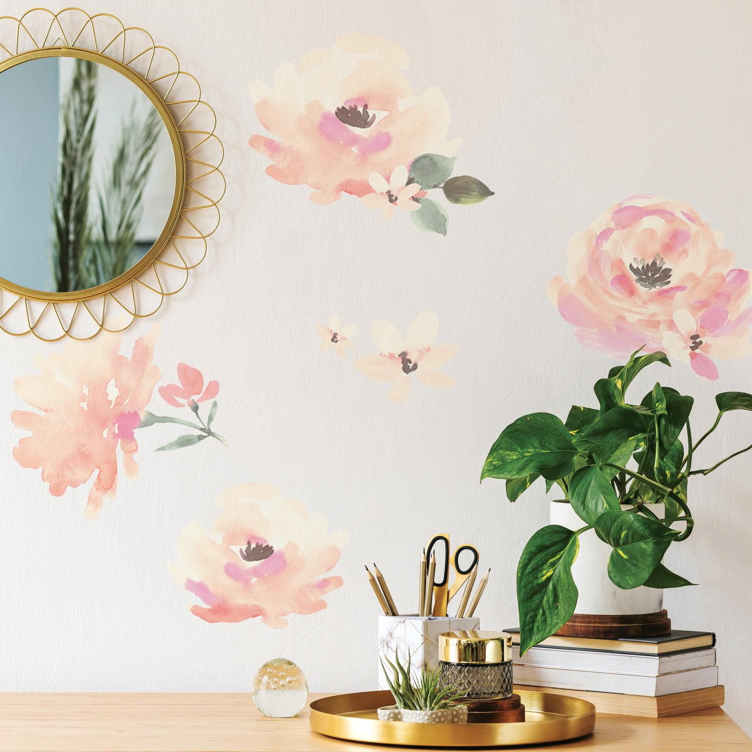 RoomMates Floral Blooms Peel and Stick Wall Decals