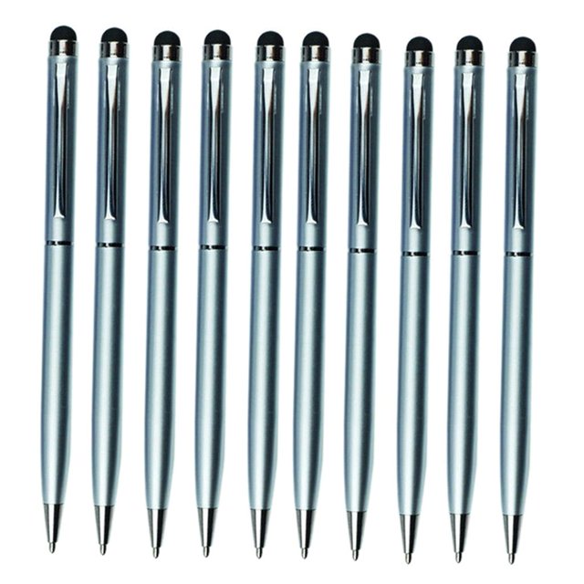 lionlar 10 Pcs Stylo Capacitif 2en1 / Stylo à Bille pour Écriture Manuelle à Écran Tactile