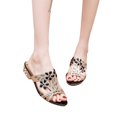 thumbnail image 5 of Styesk Womens Sandals Women's Summer New Rhinestone Color Diamond One Line Thick Sole Fashion Wedge Sandals, 5 of 5