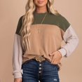 thumbnail image 2 of Bmisegm Femmes Col Montant Manches Longues Sweat-Shirt Décontracté à Fermeture Éclair Vert TTG, 2 of 3