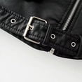 thumbnail image 4 of XZNGL Cropped Jacket Women Ladies Lapel Motor Jacket Coat Zip Biker Short Punk Cropped Tops, 4 of 9