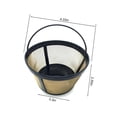 thumbnail image 2 of Reusable Coffee Filters Stainless Steel Coffee Filter - 8-12 Cup Basket Reusable Metal Filter for Mainstream Coffee Maker and Independent Use Coffee Filters 8-12 Cup, 2 of 7