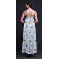 thumbnail image 2 of Bimba Robe Longue Maxi de Soirée pour Femmes en Rayonne à Imprimé Papillon, Dos Nu, Bretelles Spaghetti - Grande, 2 of 4