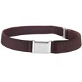 thumbnail image 1 of Kids Elastic Adjustable Strech Belt With Silver Square Buckle - Brown, 1 of 4