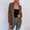 Coffee, variant on Styesk Cardigan for Women Women Casual Soild Long Sleeve Pocket Plush Long Knit Cardigan Sweater