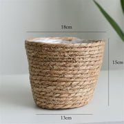 EGNMCR Vase, Flower Vase Flower Pots Cover Storage Basket Plant Woven Basket Planter Straw Flower Pot Organizational blue