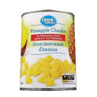 Great Value Gros Morceaux d'Ananas