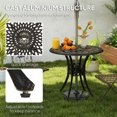 thumbnail image 4 of Outsunny Table à Manger de Patio Rond de 30 Pouces, Brun, 4 of 10