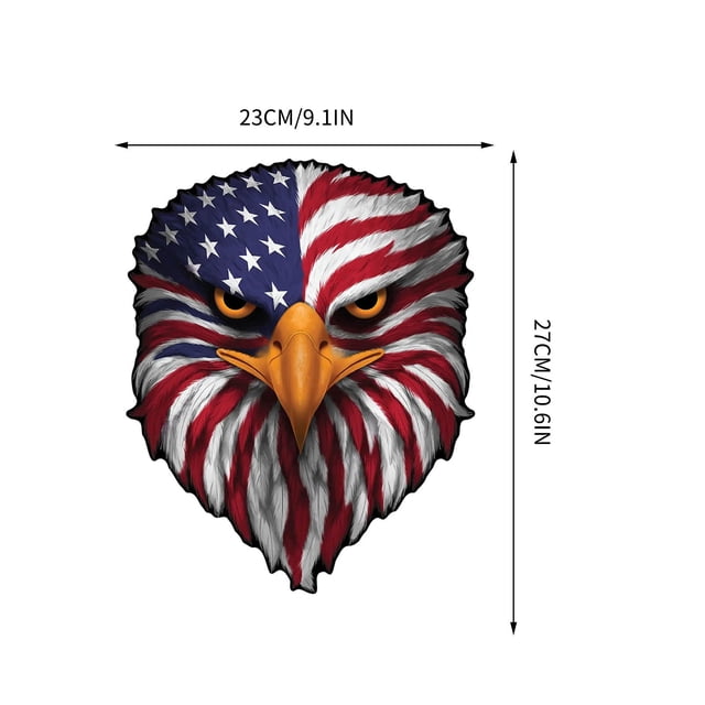 EGNMCR Autocollants Réfléchissants Œil d'Aigle Drapeau Américain Brillants a sticker