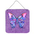 thumbnail image 1 of Butterfly on Purple Aluminium Metal Wall or Door Hanging Prints, 1 of 1