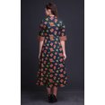 thumbnail image 3 of Bimba Robe Chemise à Imprimé Floral à Boutons, Col Mandarin, Manches Retroussables - X-Grand, 3 of 5