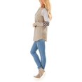thumbnail image 2 of Women's Long Sleeve Leopard Print Color Block Tunic Round Neck Striped Shirts Casual Blouses Tops, 2 of 6