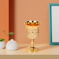 thumbnail image 4 of Rongfmy Classical Small Goblet, Glasses Carving Pattern Creative Elegant Gold, 4 of 9