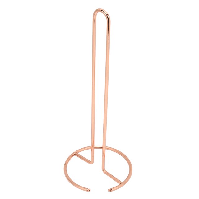 Tissue Reserve Paper Holder, Iron Material Good Toughness Wrought Iron Tissue Holder For Desktop Rose Gold