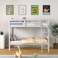 thumbnail image 3 of Costway Lit Superposé Simple sur Simple Convertible en 2 Lits Individuels en Bois Blanc, 3 of 10