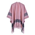 thumbnail image 1 of Women's Plaid Shawl Wraps Open Front Poncho Cape Oversized Sweaters Casual Cardigan Shawls for Fall Winter, 1 of 3