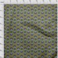 thumbnail image 3 of oneOone Viscose Jersey Fabric Leaves & Floral Block Print Fabric BTY 60 Inch Wide, 3 of 5