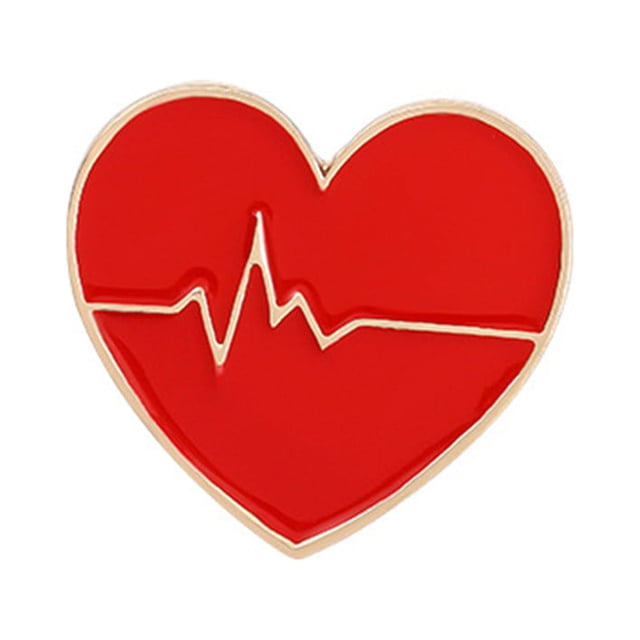Lisbinx Jewelry for Women Clearance Creative Cartoon Heartbeat Red Shape Accessory Brooch