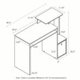 thumbnail image 2 of Furinno Econ Multipurpose Home Office Computer Writing Desk w/Bin, White/Black, 12095WH/BK, 2 of 3