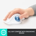 thumbnail image 3 of Logitech Ergo Trackball Souris Sans Fil - Off White, 3 of 10