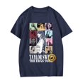 thumbnail image 2 of TayIor Sw1ft Chemises, Tylor Sw1ft Merch, Tylor Sw1ft, Chemises Blouse à Manches Courtes à Col Rond Imprimées Décontractées de Mode pour Femmes, T-Shirts Graphiques pour Amatrices de Musique pour Femmes TKFASHION Bleu Marine TTG, 2 of 4