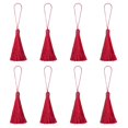 thumbnail image 1 of Unique Bargains 6.5' Silky Bookmark Tassels with Loop for DIY Craft Accessory, 8Pack Wine Red, 1 of 5