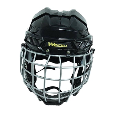 VONKY Hockey Helmet with Chinstrap Ice Helmet kate for Training Competition Black S