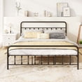 thumbnail image 3 of Costway King Size Bed Frame with Headboard Under Bed Storage No Box Spring Needed Black, 3 of 10