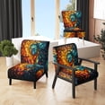 thumbnail image 1 of Designart "Mystic Rangoli Colorful Indian Artistry III" Multi-Color Indian Upholstered Accent Chair - Global Arm Chair For Living Room, 1 of 7