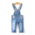 thumbnail image 1 of KIDSCOOL SPACE Little Girl Boy Ripped Denim Cute Slim Pants Jean Overalls 12M, 1 of 5