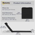 thumbnail image 3 of Outsunny 2 Pcs Folding Beach Lounge Chair w/ Pillow, Black, 3 of 10