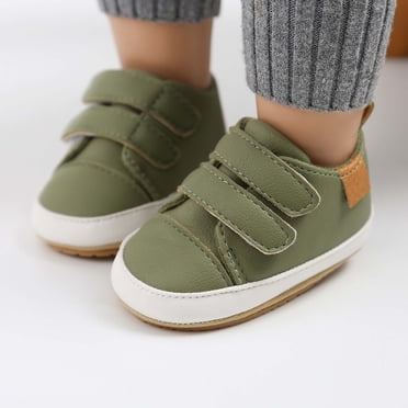 matoen Chaussures pour Bébés Garçons Filles Semelle en Caoutchouc Antidérapante Chaussures Montantes Premiers Pas pour Nourrisson Chaussures de Berceau pour Tout-Petit Mocassins Nouveau-Né Ballerines