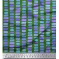 thumbnail image 1 of Soimoi Tissu Vert Poly Georgette Coup de Pinceau Abstrait Imprimé 1 Yard 52 Pouces de Large, 1 of 3