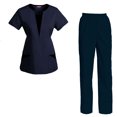 thumbnail image 1 of Women's Scrubs Set Scrub Top and Pants Scrubs Set, 1 of 3