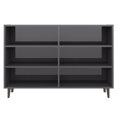 thumbnail image 2 of vidaXL Sideboard High Gloss Grey 103.5x35x70 cm Engineered Wood, 2 of 5