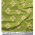 thumbnail image 1 of Soimoi Polyester Crepe Fabric Floral Block Print Fabric by The Yard 42 Inch Wide, 1 of 5