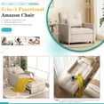 thumbnail image 2 of AECOJOY Fauteuil-Lit Convertible 3-en-1 de 31,5 Pouces et Canapé-Lit Futon avec Dossier Réglable et 2 Oreillers - Beige, 2 of 8